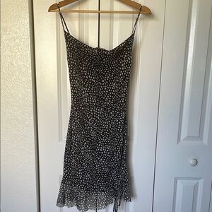 Black and White Spotted Women's Dress